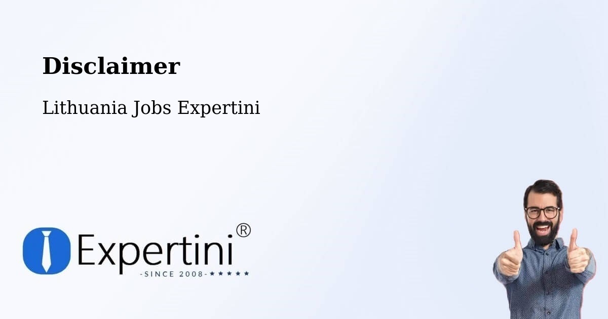 Disclaimer – Pabradė - Lithuania Jobs Expertini